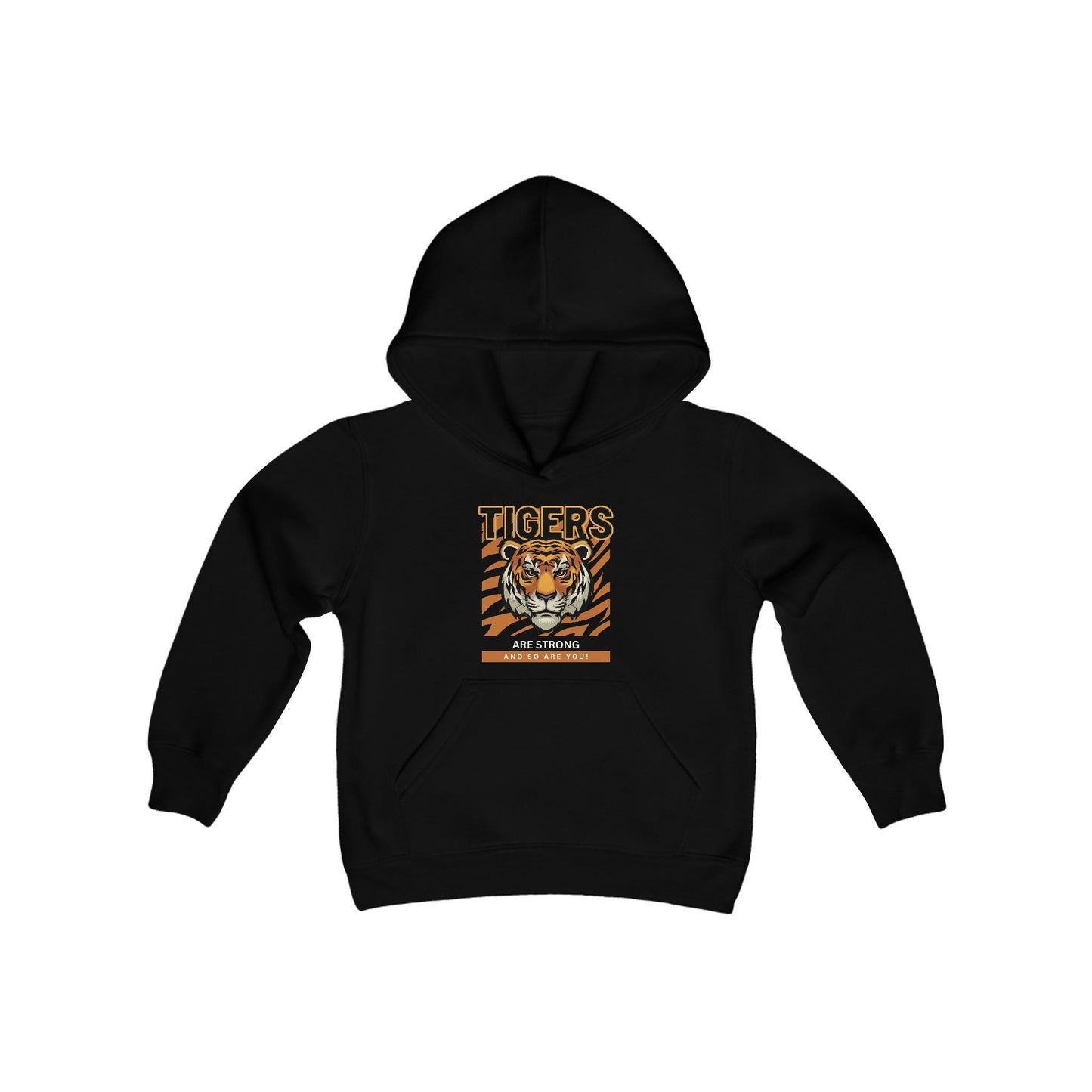 Tigers are Strong and So Are You Youth Blend Hooded Sweatshirt