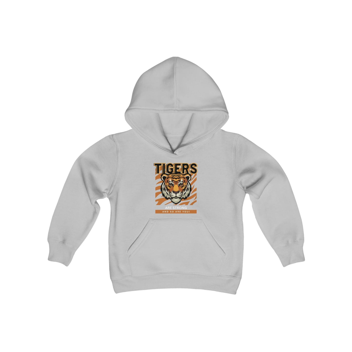 Tigers are Strong and So Are You Youth Blend Hooded Sweatshirt