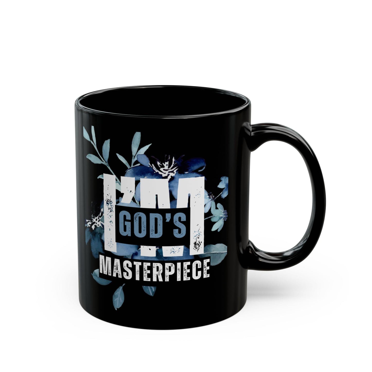 I'm God's Masterpiece Black Ceramic Mug (11oz, 15oz)