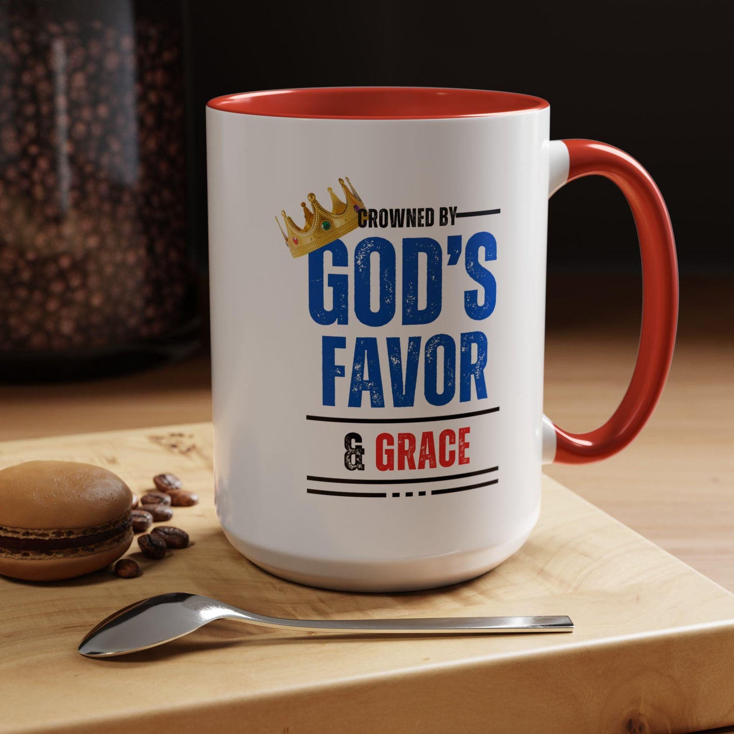 God's Favor & Grace Accented Ceramic Mug (11, 15oz)