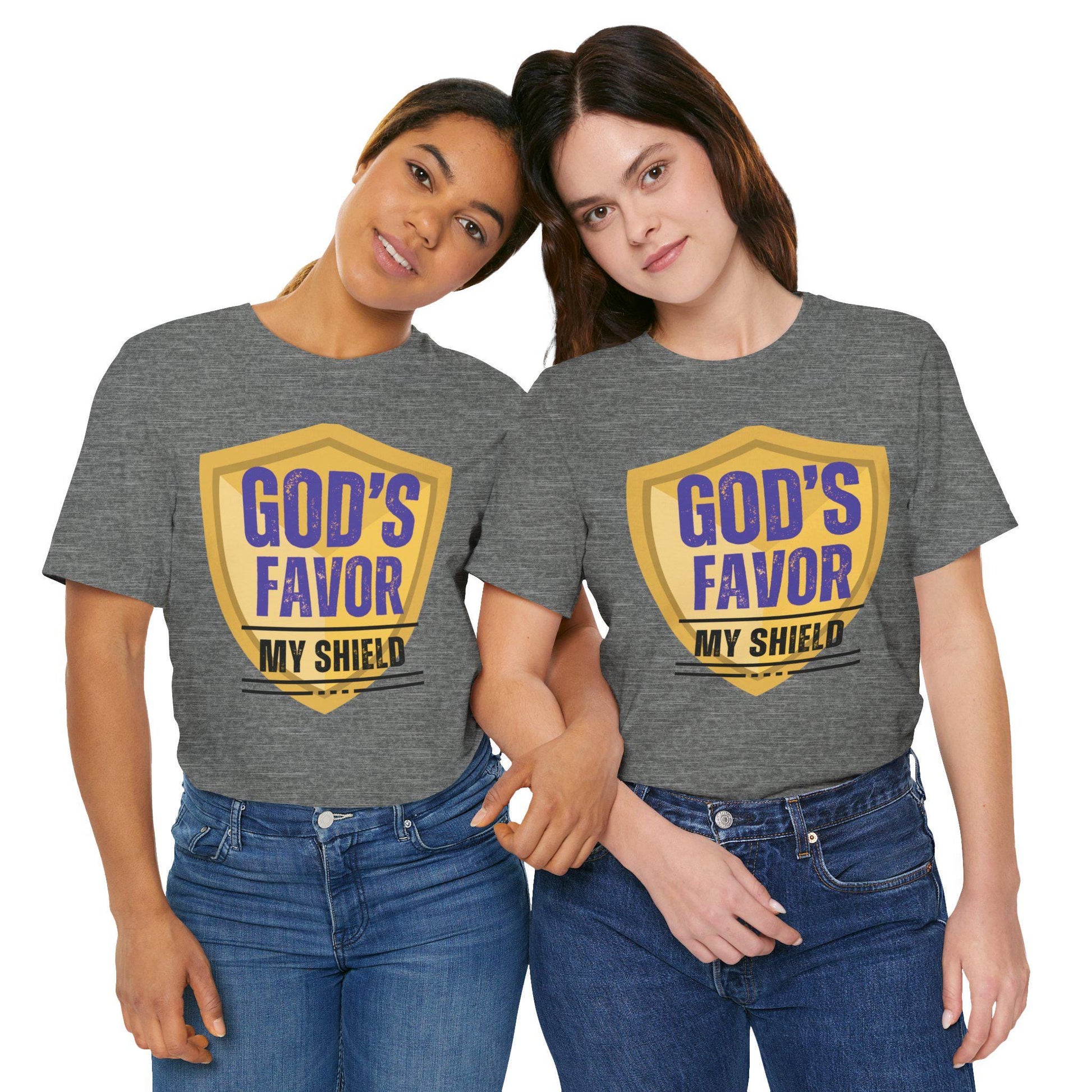 God's Favor My Shield Unisex Jersey Short Sleeve Tee