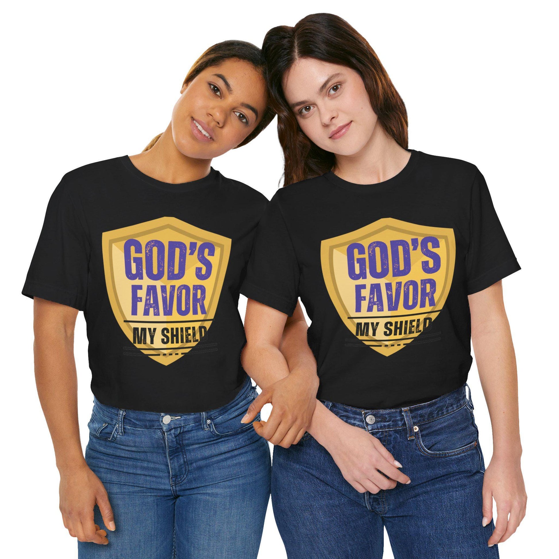 God's Favor My Shield Unisex Jersey Short Sleeve Tee