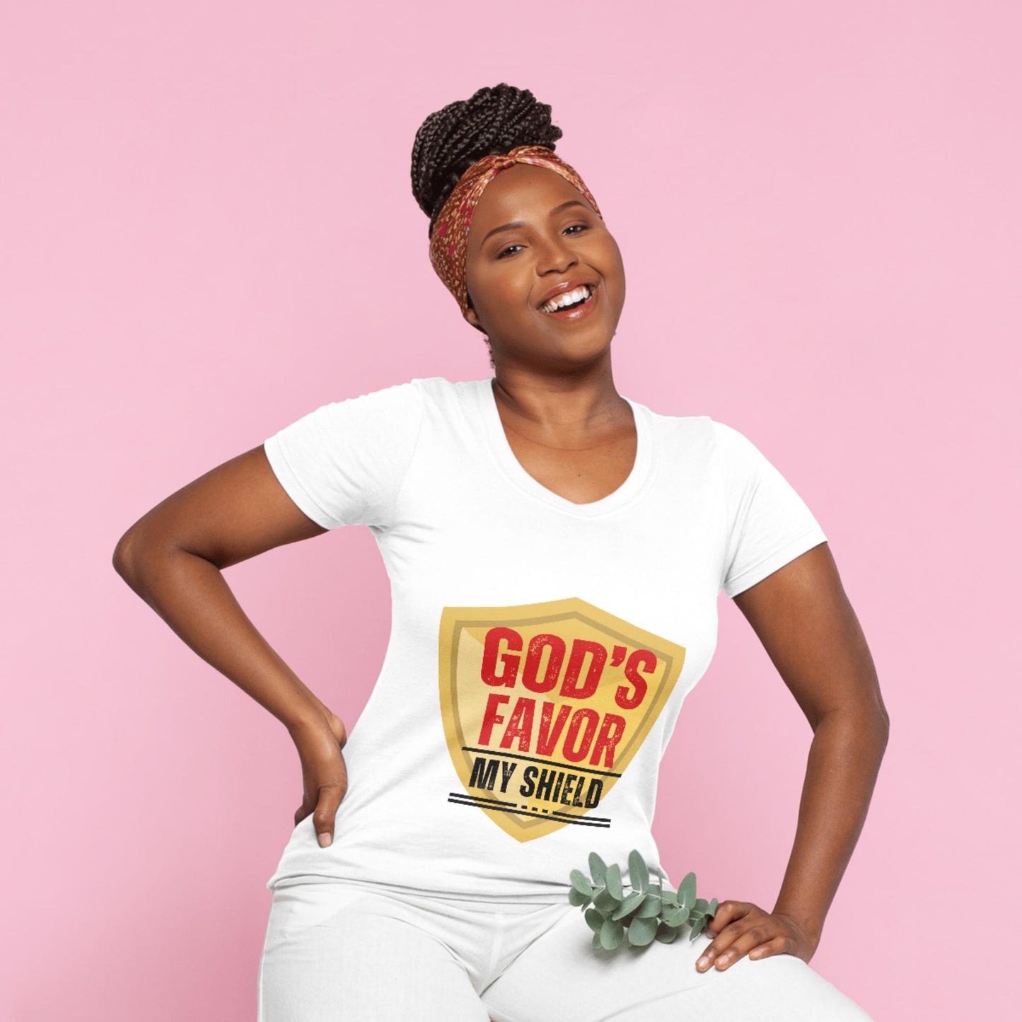 God's Favor My Shield Unisex Jersey Short Sleeve Tee