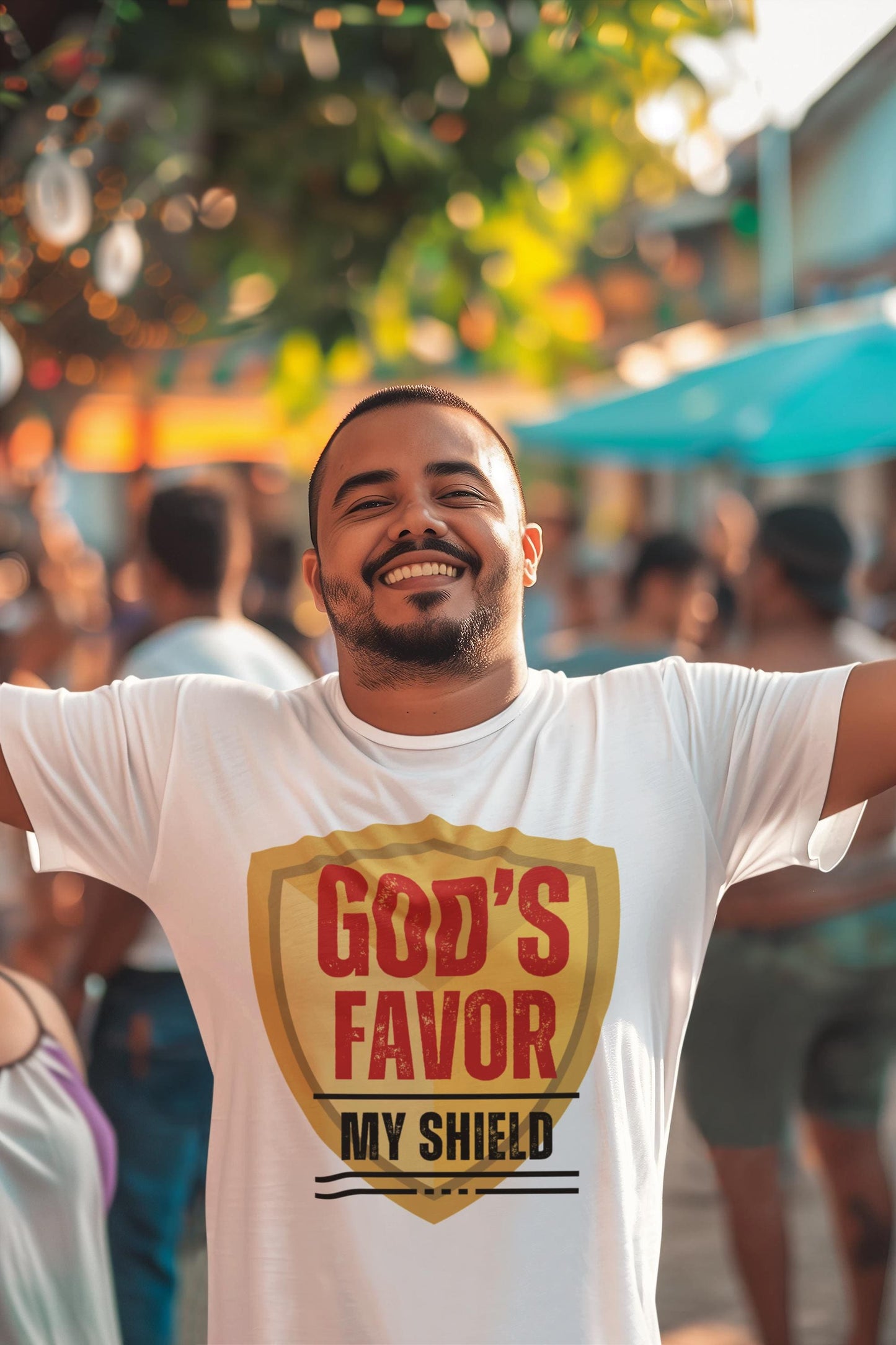 God's Favor My Shield Unisex Jersey Short Sleeve Tee