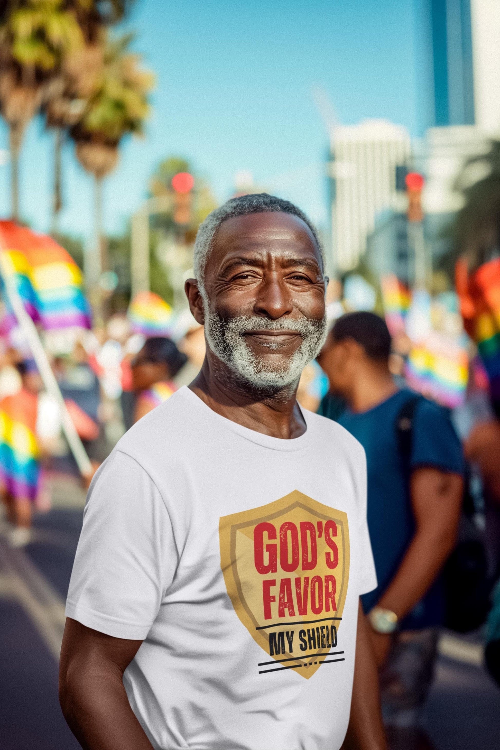 God's Favor My Shield Unisex Jersey Short Sleeve Tee