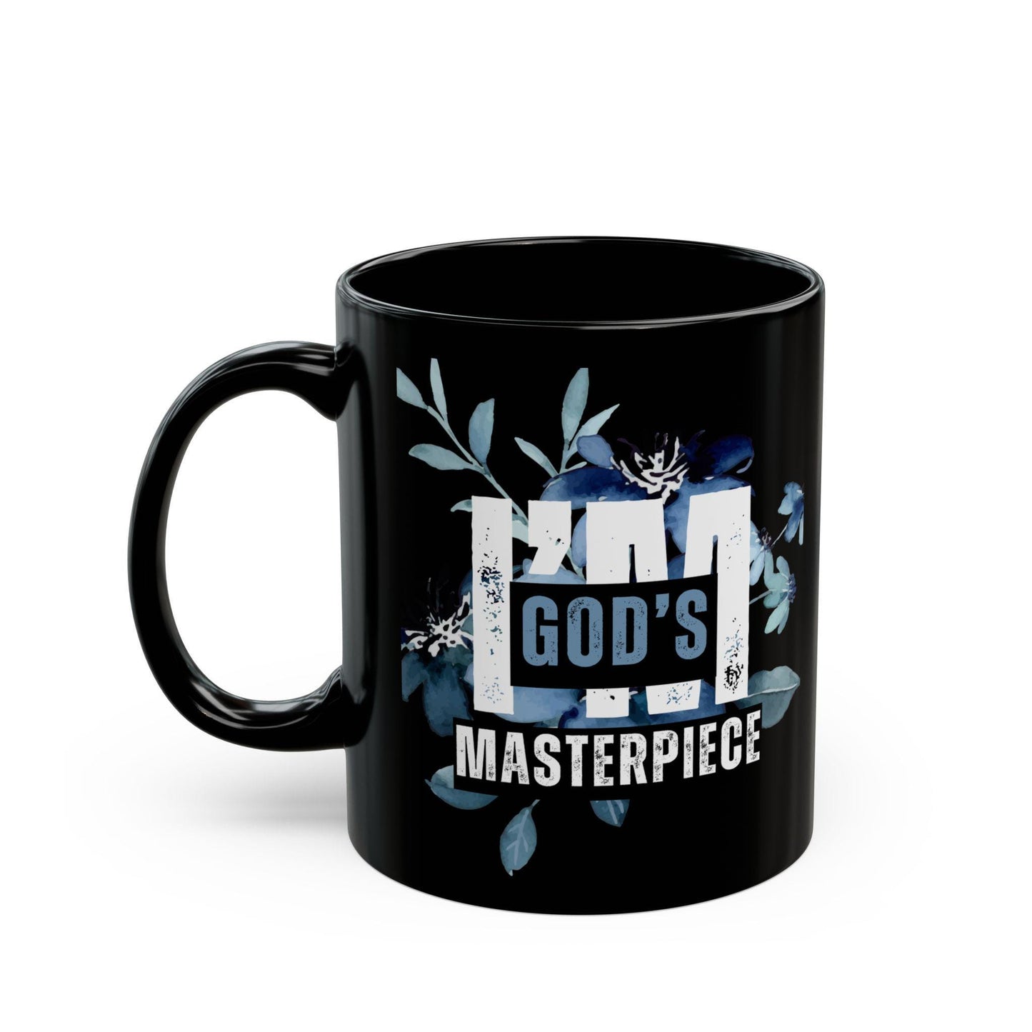 I'm God's Masterpiece Black Ceramic Mug (11oz, 15oz)