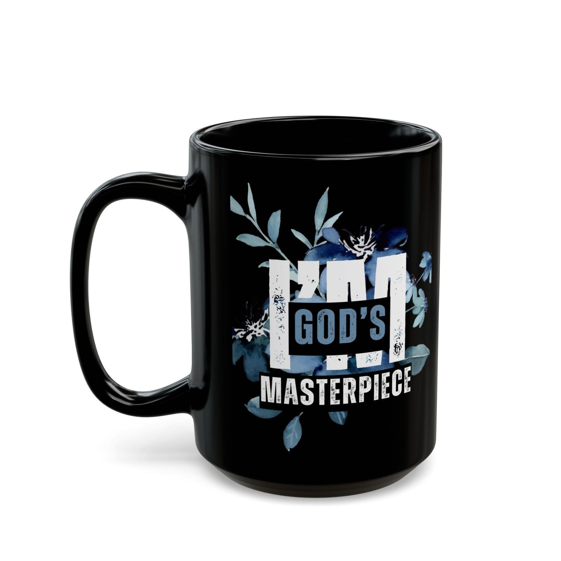 I'm God's Masterpiece Black Ceramic Mug (11oz, 15oz)