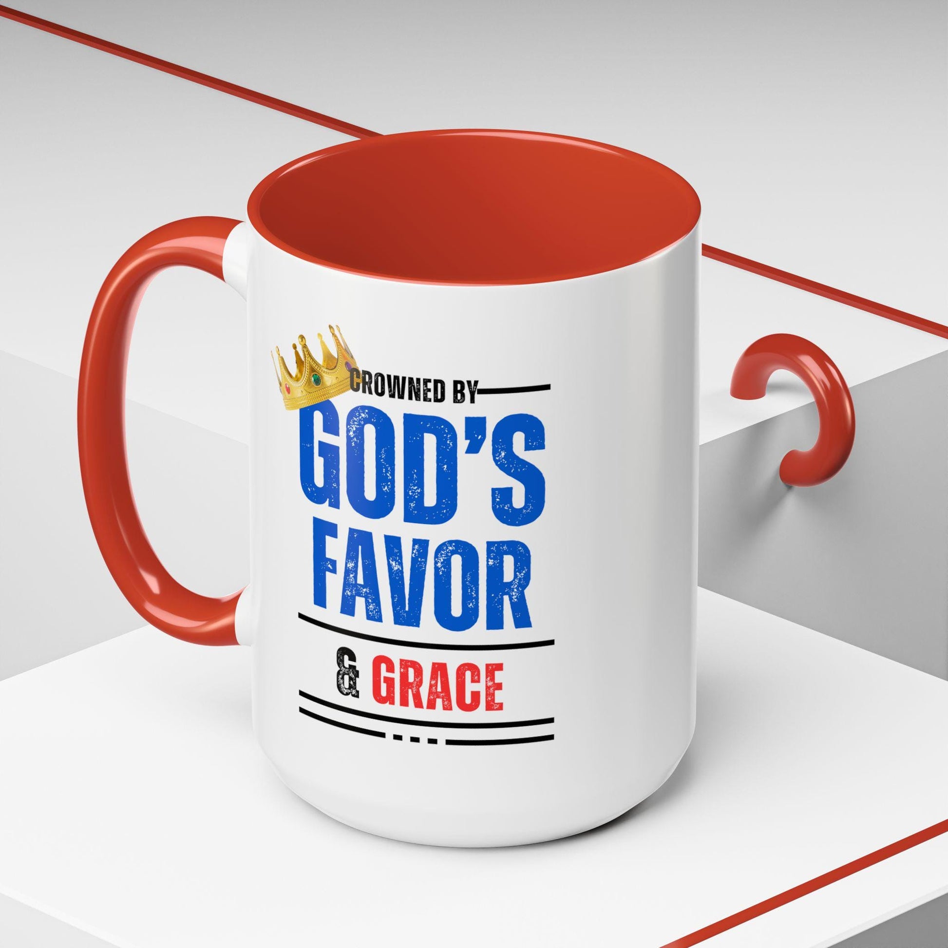 God's Favor & Grace Accented Ceramic Mug (11, 15oz)