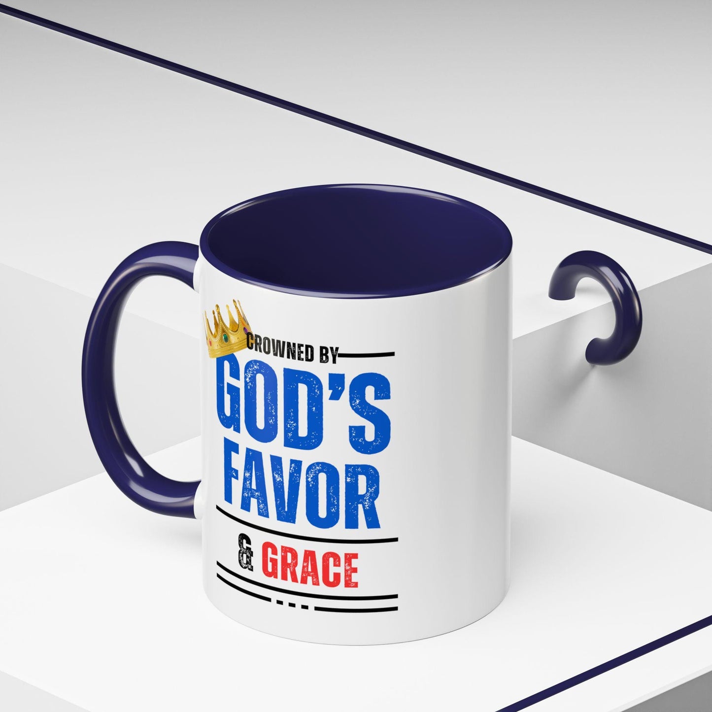 God's Favor & Grace Accented Ceramic Mug (11, 15oz)