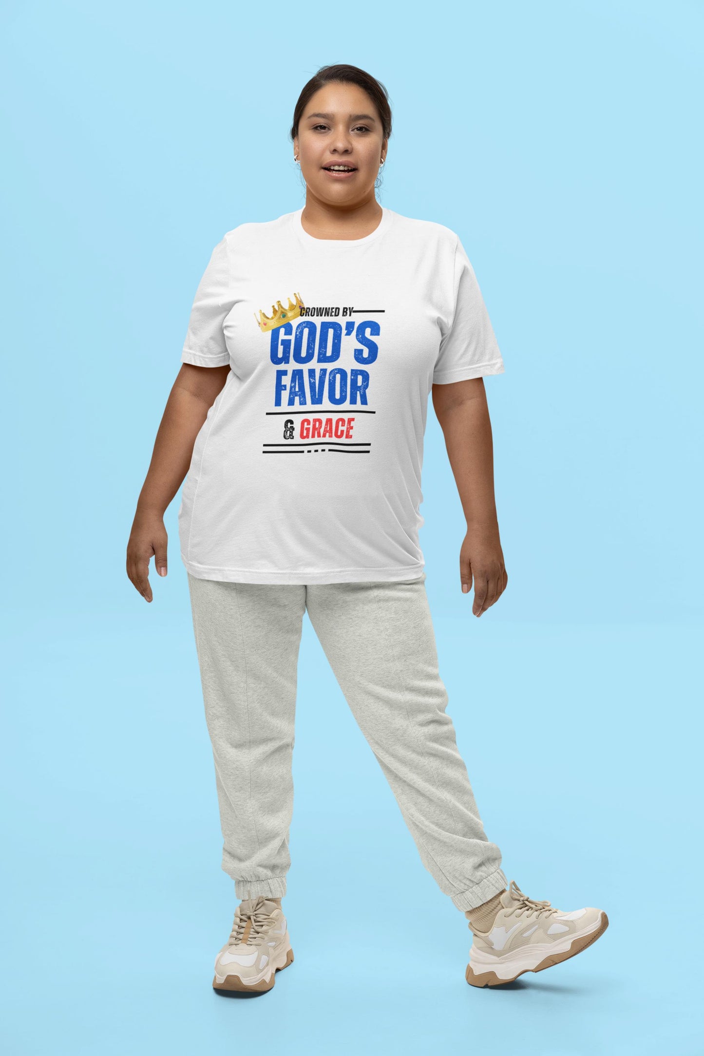 Crowned by God's Favor & Grace Unisex Jersey Short Sleeve Tee