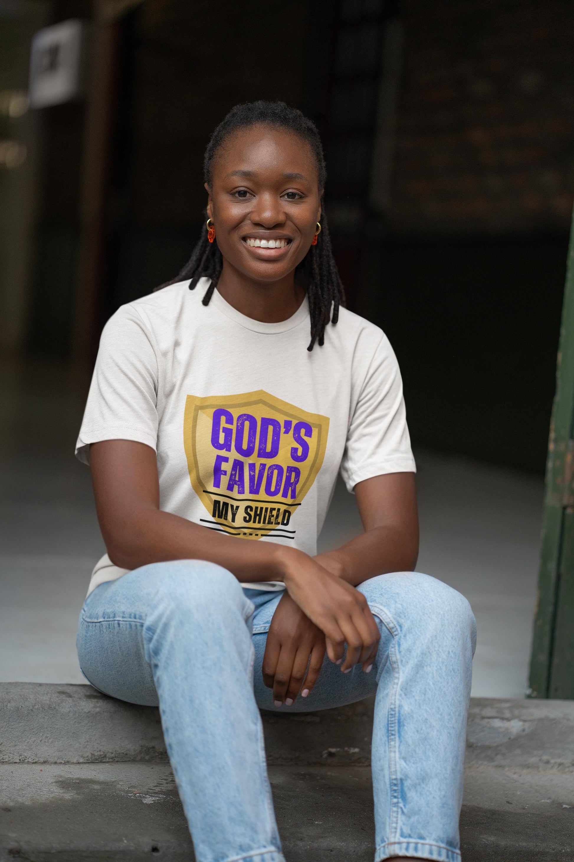 God's Favor My Shield Unisex Jersey Short Sleeve Tee