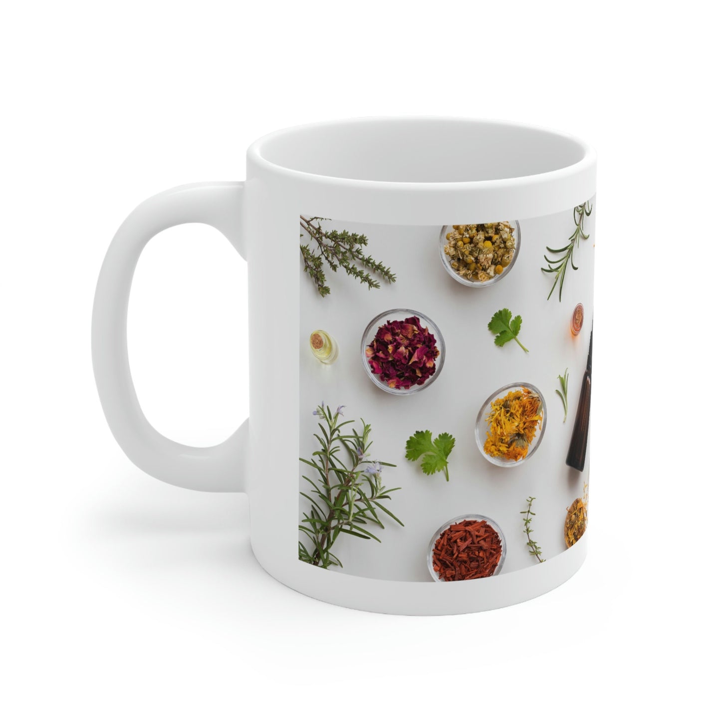 Essential Oil Herbs Ceramic Mug 11oz