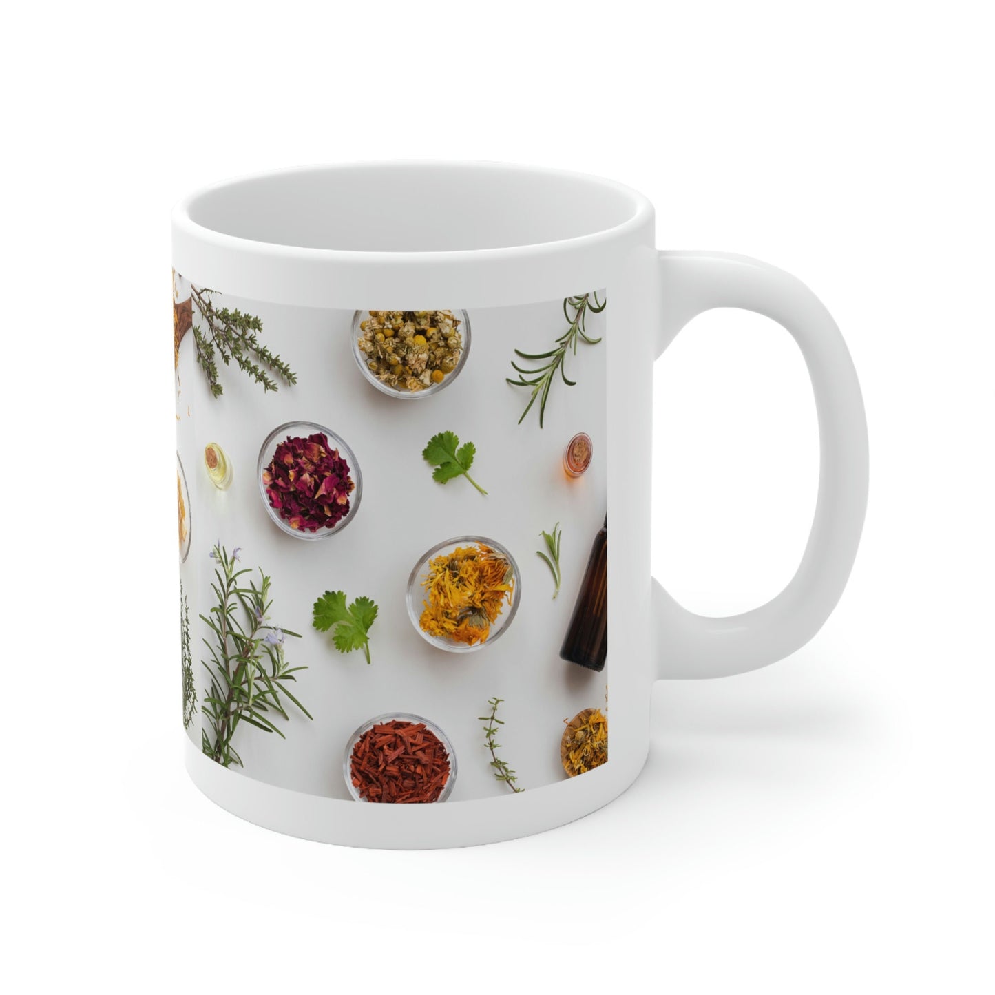 Essential Oil Herbs Ceramic Mug 11oz