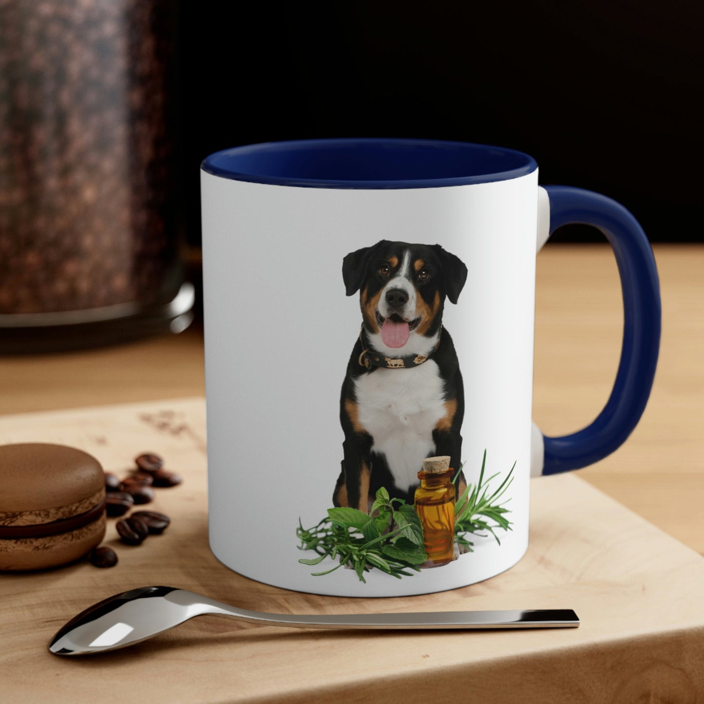 Essential Oil Sennenhund Dog Accent Coffee Mug, 11oz