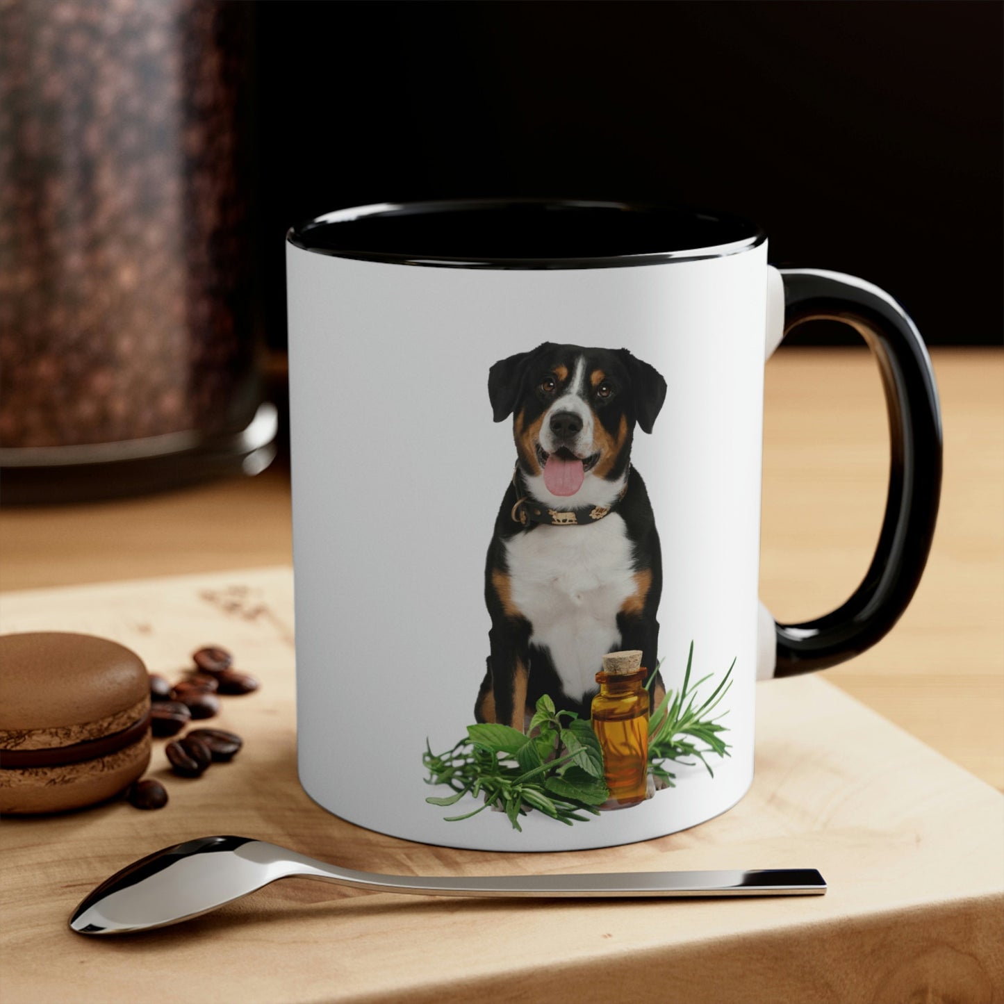 Essential Oil Sennenhund Dog Accent Coffee Mug, 11oz