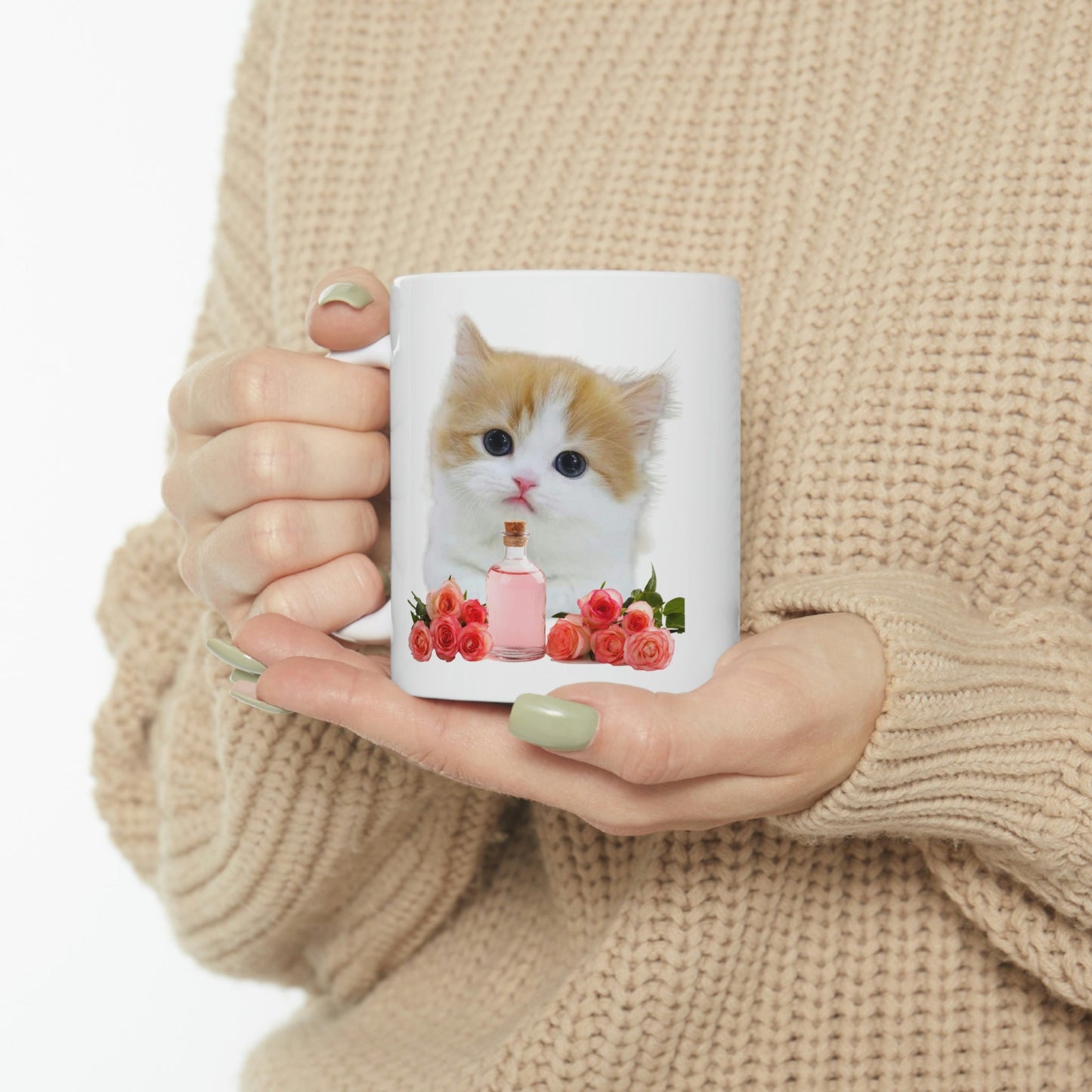 Essential Oil Cat Ceramic Mug 11oz