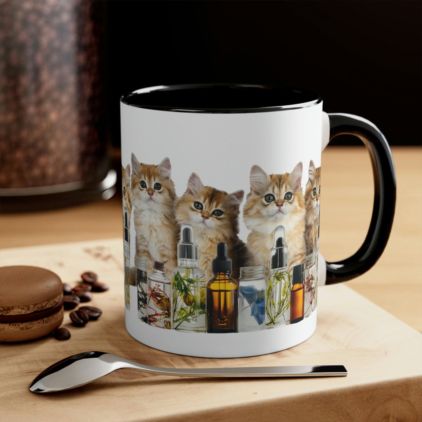 Essential Oil Cat 9 Accent Coffee Mug, 11oz