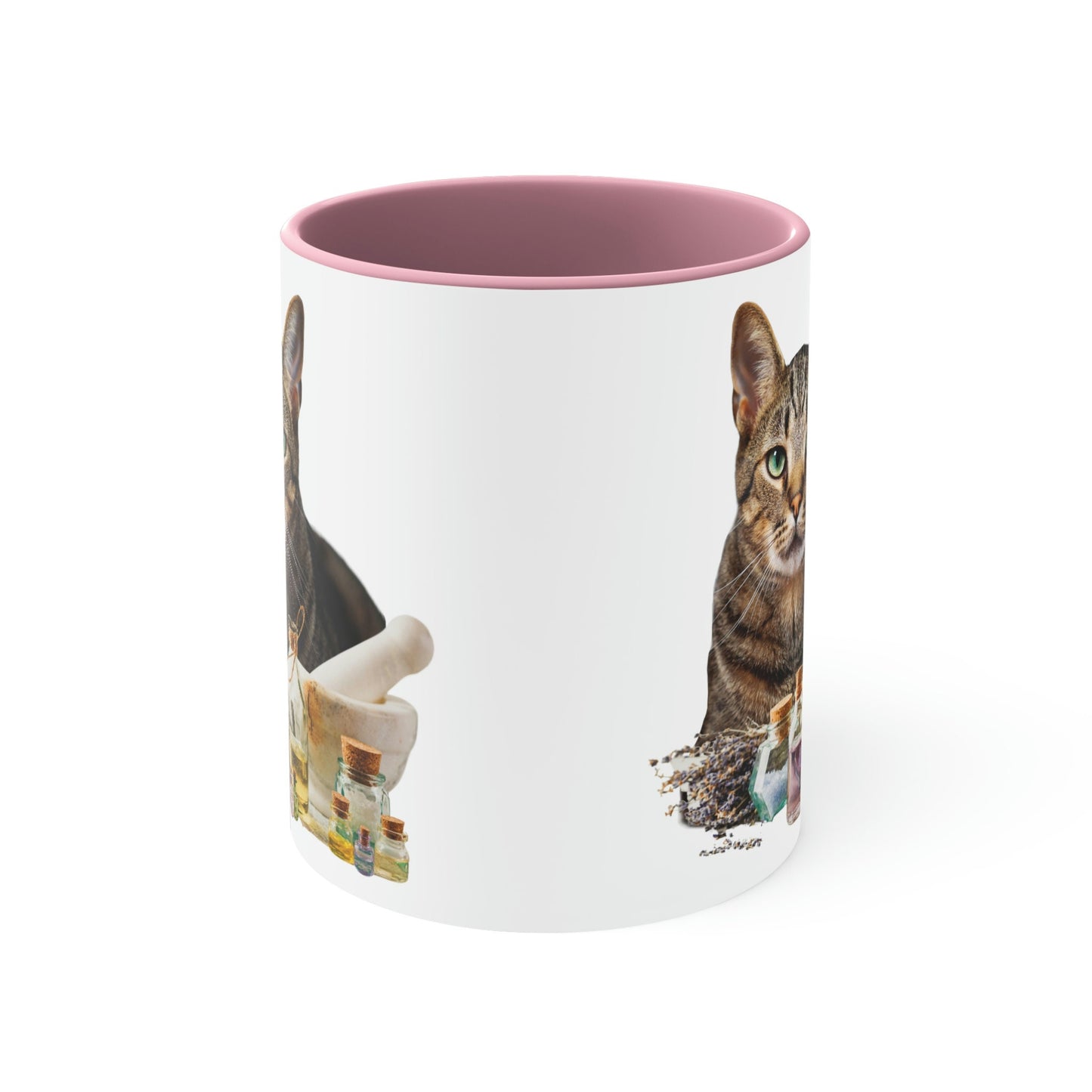 Essential Oil Tabby Cat Accent Coffee Mug, 11oz