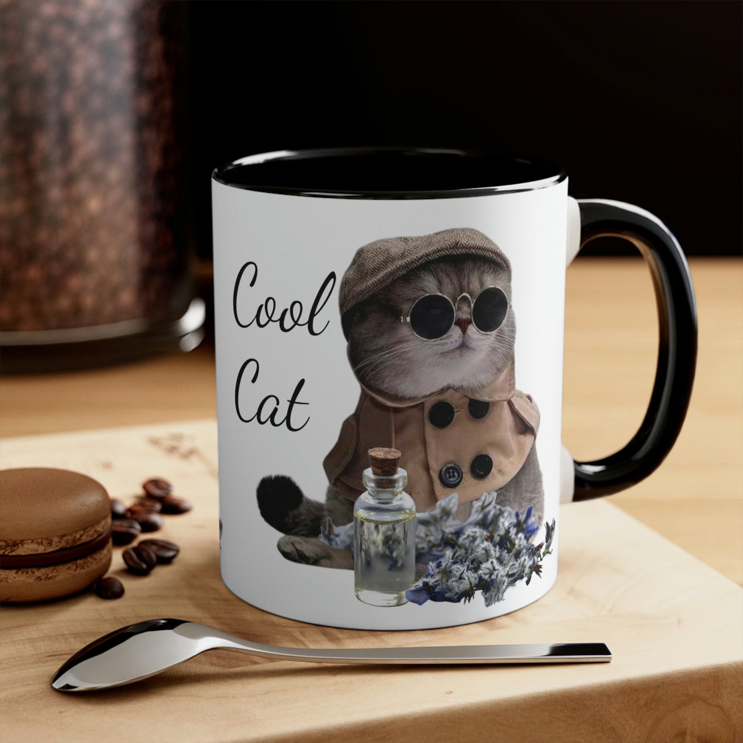 Cool Cat Detective Mug with Essential Oils