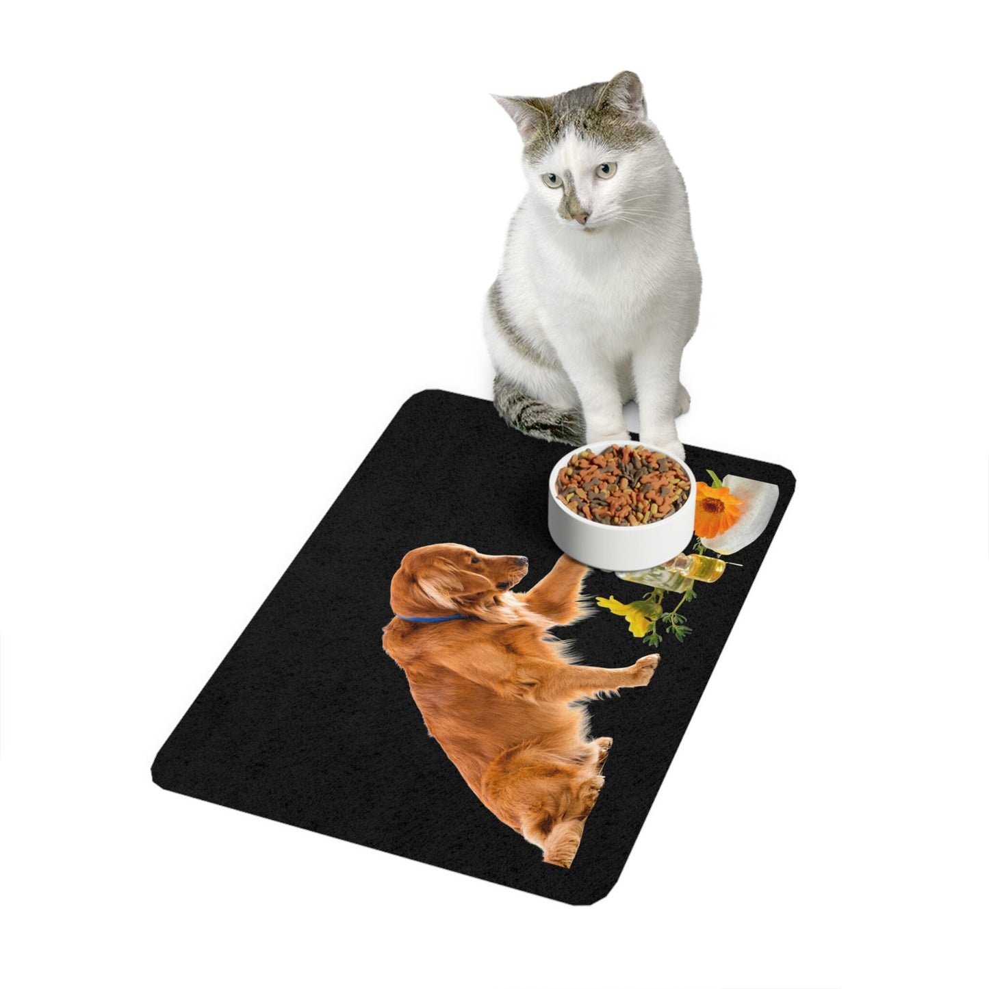 Dog Essential Oil Pet Food Mat (12x18)