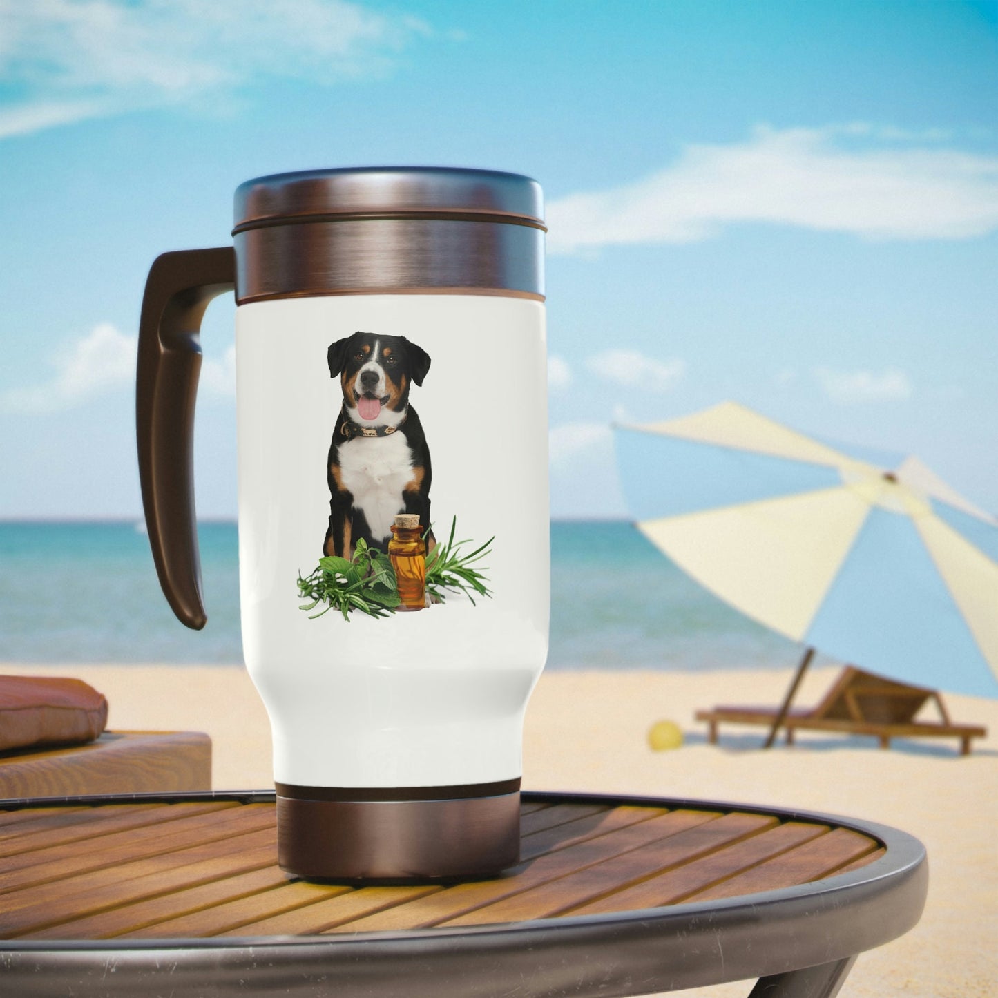 Sennenhund with Essential Oils Stainless Steel Travel Mug