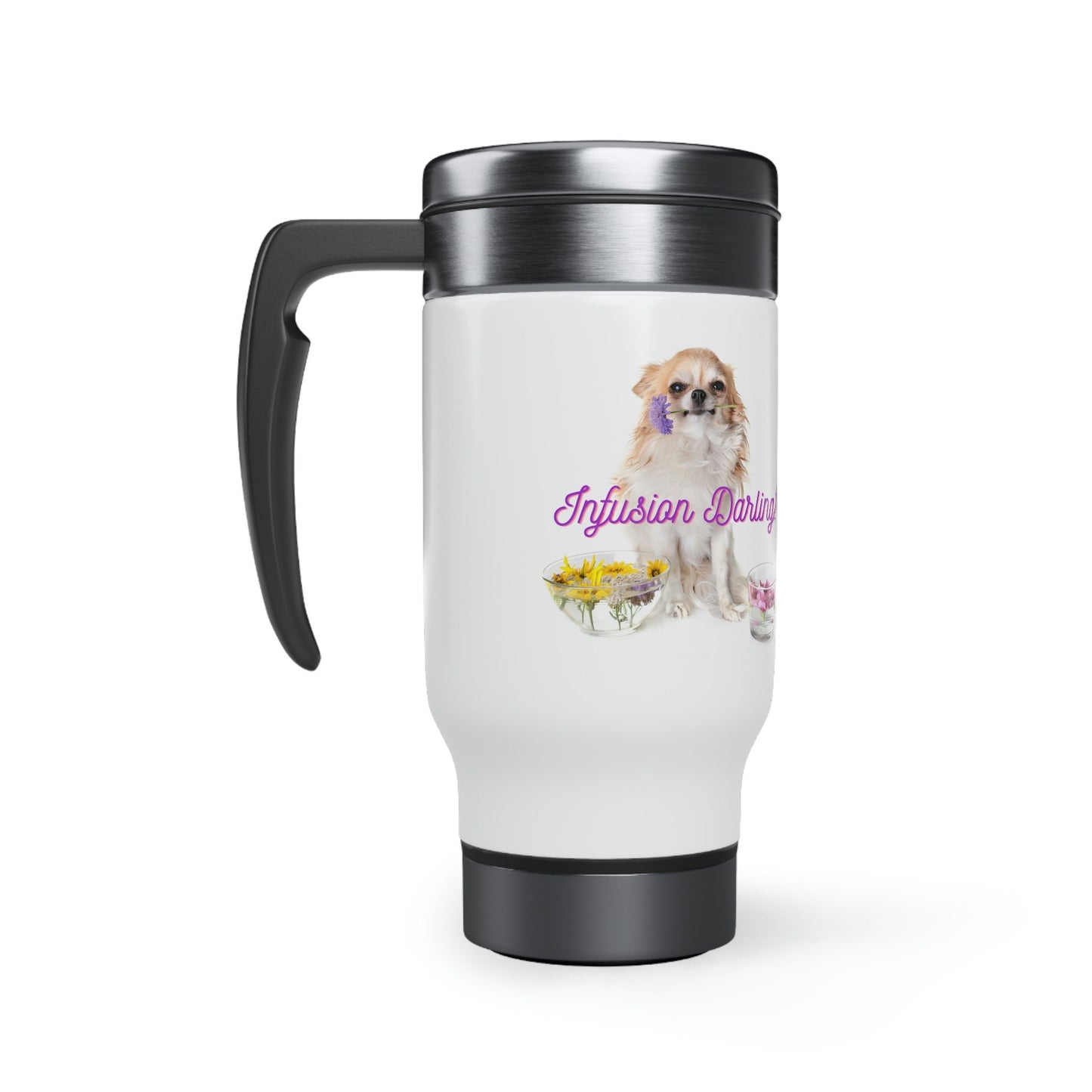 "Infusion Darling" Stainless Steel Travel Mug