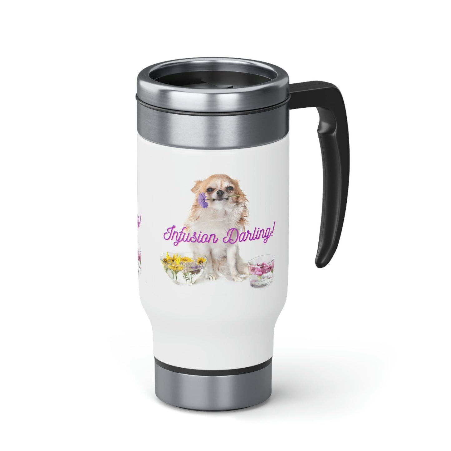 "Infusion Darling" Stainless Steel Travel Mug