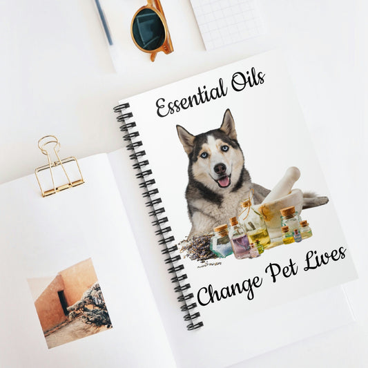 Essential Oil Dog Spiral Notebook - Ruled Line