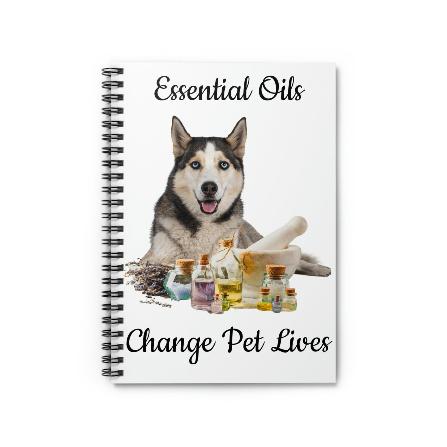 Essential Oil Dog Spiral Notebook - Ruled Line