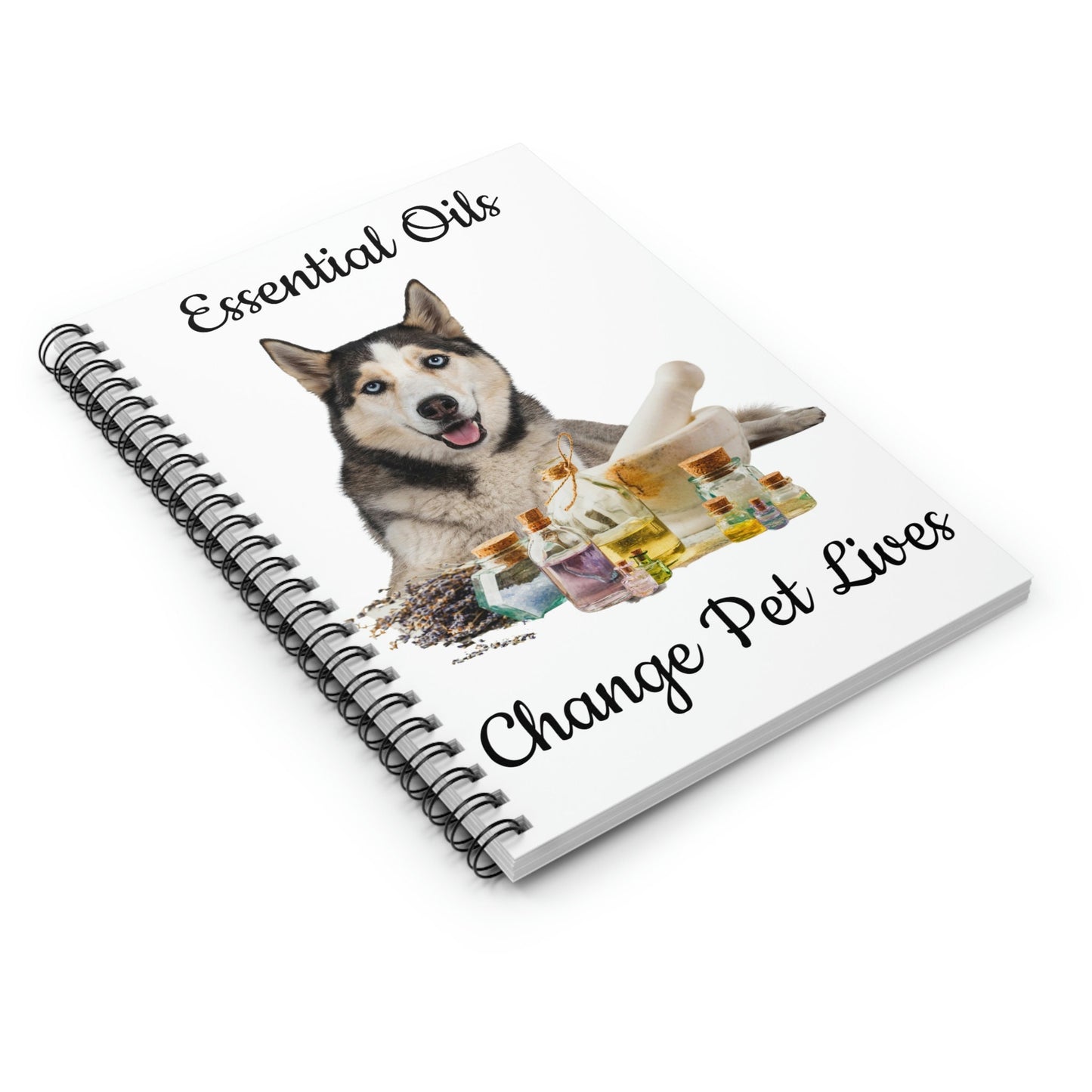 Essential Oil Dog Spiral Notebook - Ruled Line