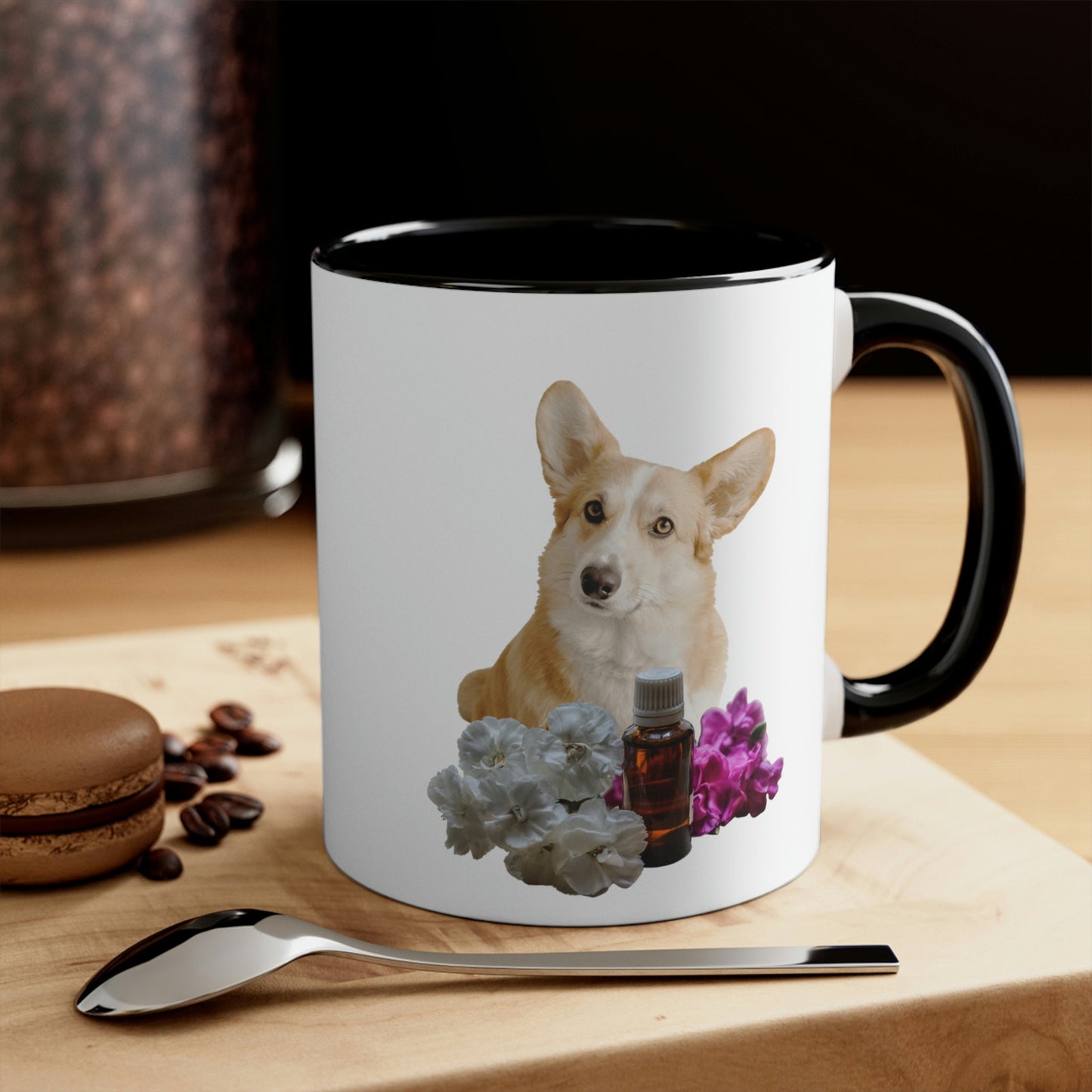 Essential Oil Corgi Dog Accent Coffee Mug, 11oz