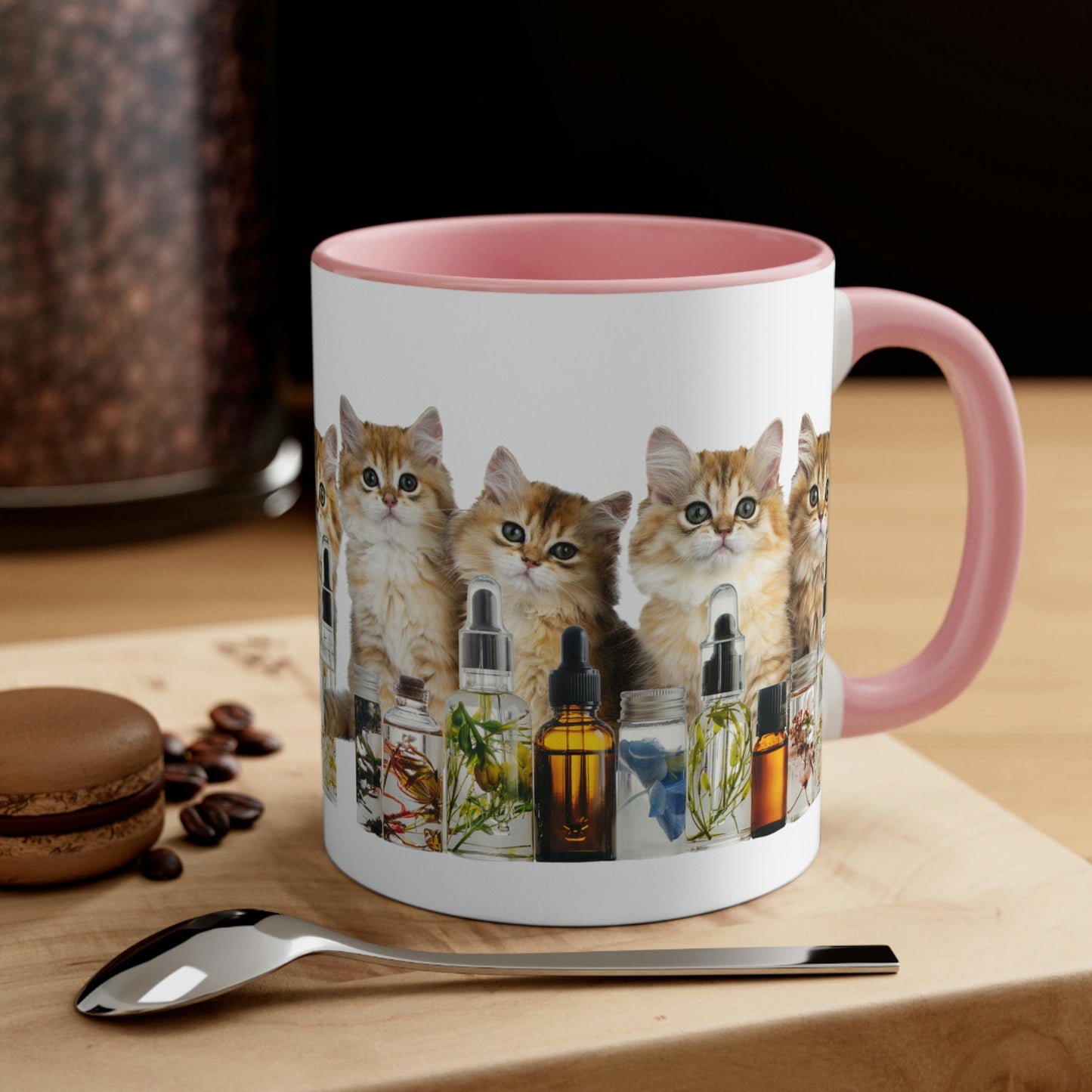 Essential Oil Cat 9 Accent Coffee Mug, 11oz