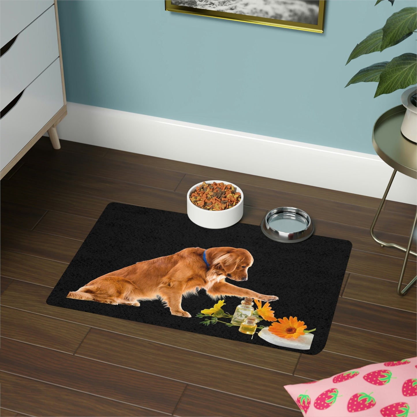 Dog Essential Oil Pet Food Mat (12x18)