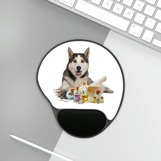 Essential Oil Siberian Husky Dog Mouse Pad With Wrist Rest