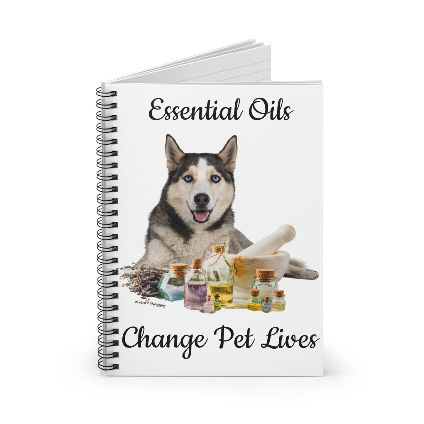 Essential Oil Dog Spiral Notebook - Ruled Line